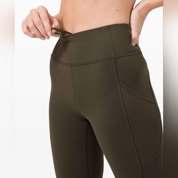 Lululemon Invigorate High Rise Tight 25" Size 4 Olive Green - Picture 6 of 14